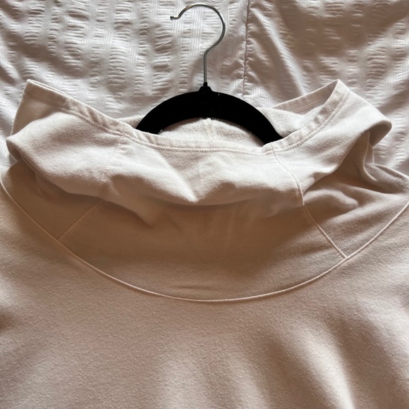 Columbia Hooded Sweatshirt Cowl Neck Pullover Tunic Top Activewear White Size XL - Picture 3 of 6